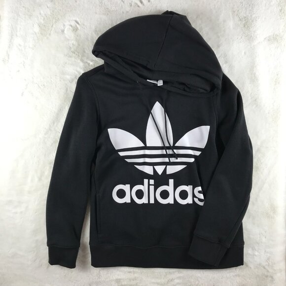 adidas Originals Women's Black Trefoil Hoodie SMALL - Picture 6 of 6